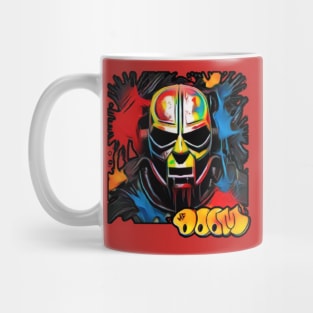 mf doom mask : water paint abstract design Mug